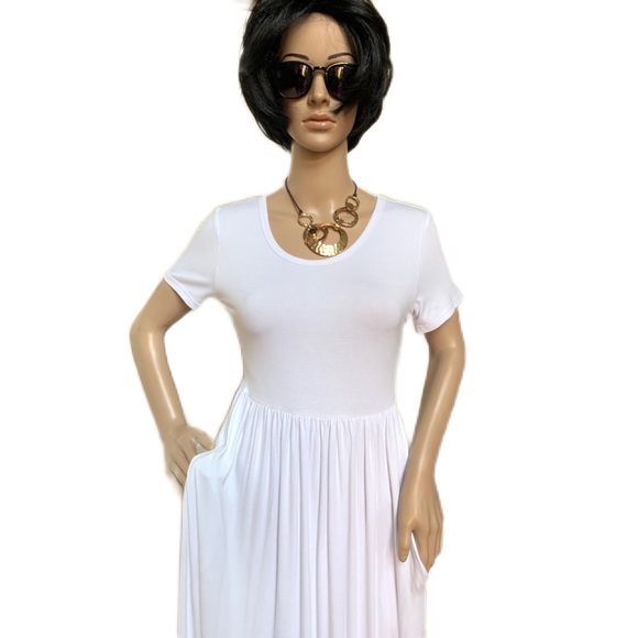 White maxi summer dress, NWT, S - Picture 3 of 15